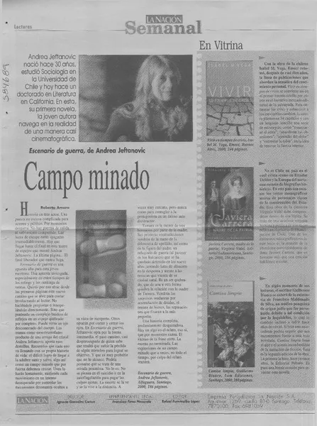Campo minado  [artículo] Roberto Amaro.
