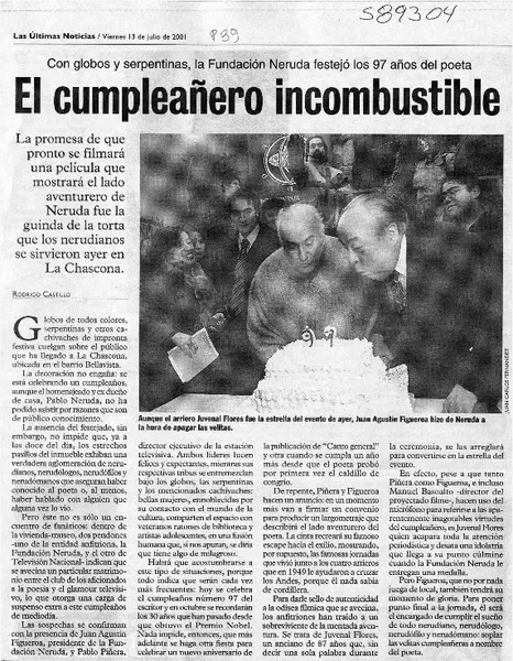 El cumpleaños incombustible  [artículo] Rodrigo Castillo