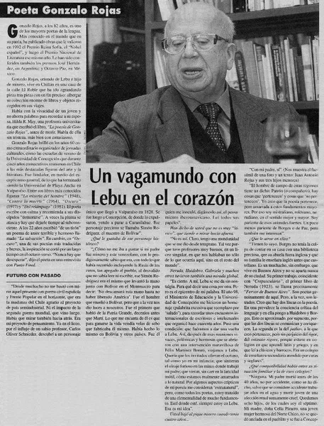 Un vagamundo con Lebu en el corazón  [artículo] Sergio Villegas