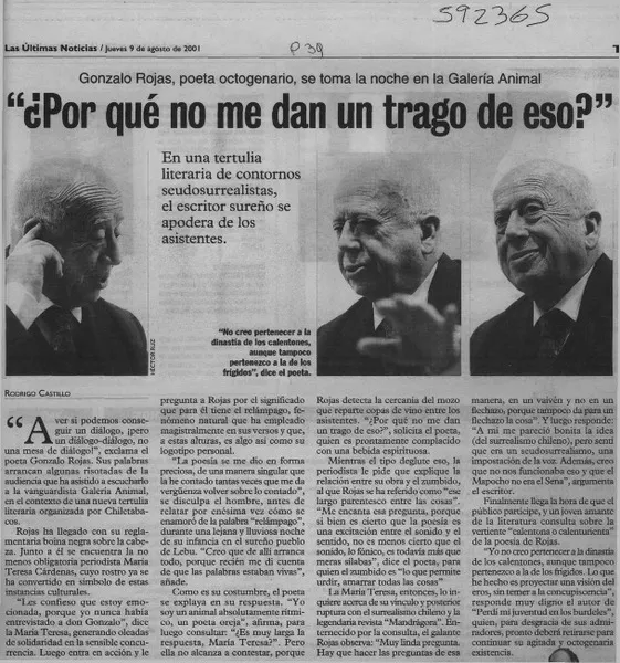 "¿Por qué no me dan un trago de eso"  [artículo] Rodrigo Castillo