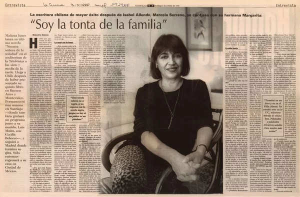 Soy la tonta de la familia  [artículo] Margarita Serrano