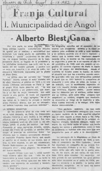 Alberto Blest Gana.  [artículo]