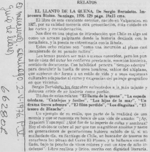 El llanto de la quena.  [artículo]