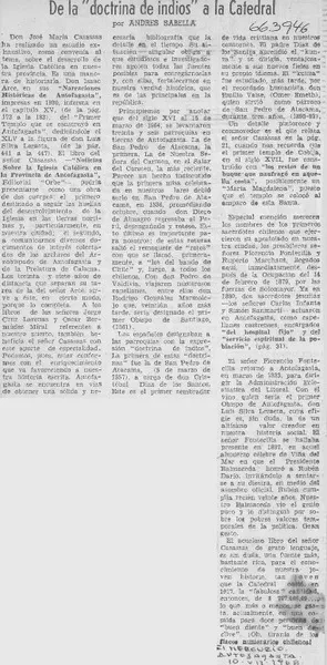 De la "doctrina de indios" a la Catedral  [artículo] Andrés Sabella.