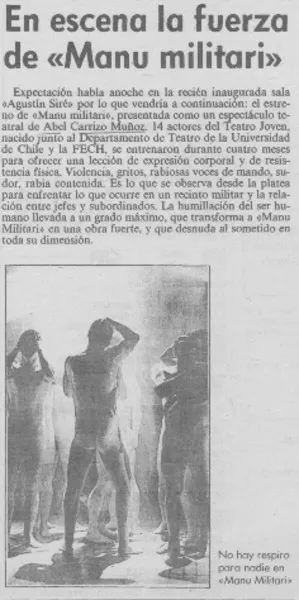 En escena la fuerza de "Manu militari".  [artículo]
