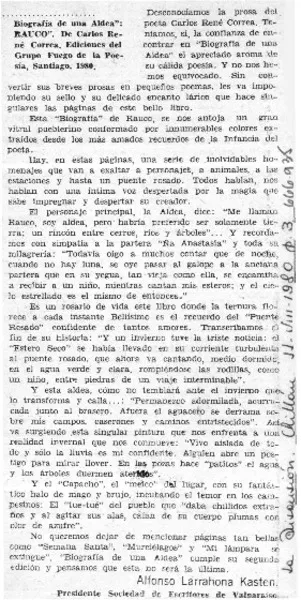 Biografía de una aldea  [artículo] Alfonso Larrahona Kästen.