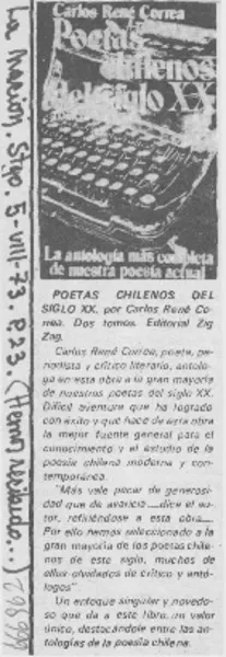 Poetas chilenos del siglo XX.  [artículo]