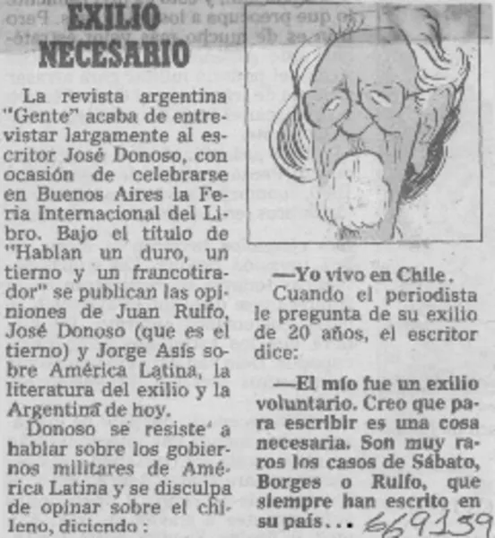 Exilio necesario.  [artículo]