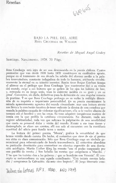 Bajo la piel de aire.  [artículo]