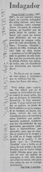 Indagador  [artículo] Víctor Castro.
