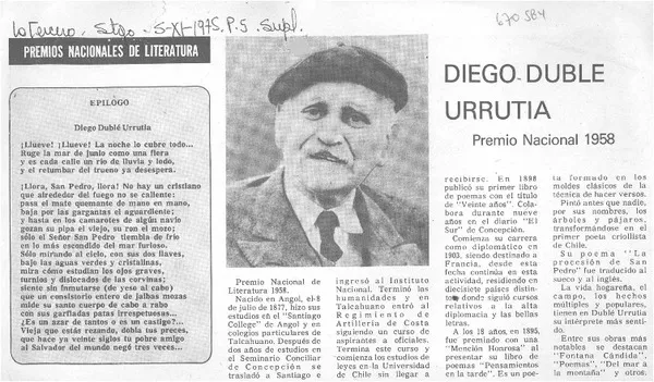 Diego Dublé Urrutia  [artículo]