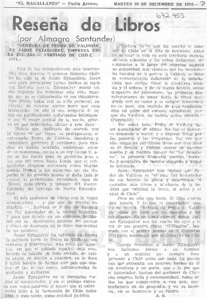 Reseña de libros  [artículo] Almagro Santander.