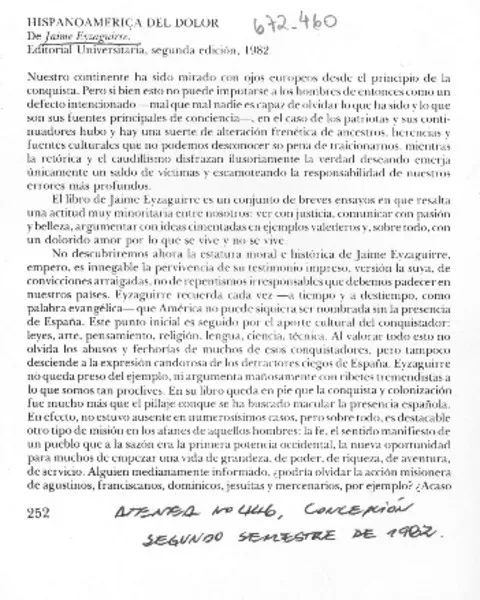 Hispanoamérica del dolor  [artículo] Juan Antonio Massone.