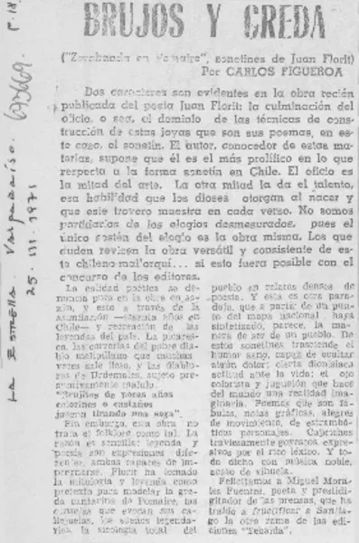 Brujos y greda  [artículo] Carlos Figueroa.