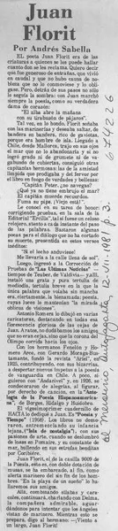 Juan Florit  [artículo] Andrés Sabella.