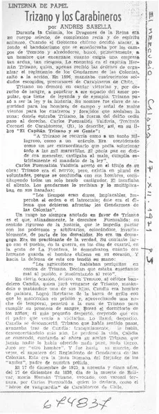 Trizano y los carabineros  [artículo] Andrés Sabella.