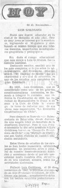 Luis Galdames  [artículo] Fap.