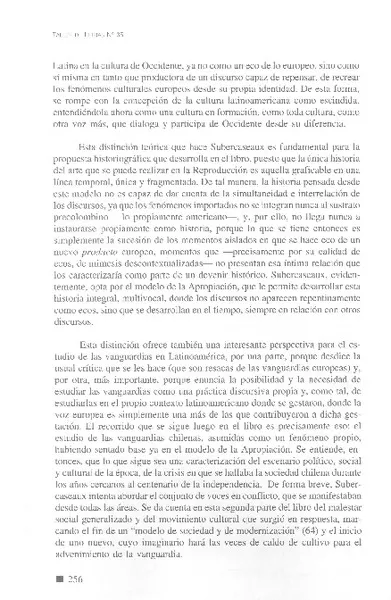 Historia de las ideas y de la cultura en Chile  [artículo] Juan José Adriasola.