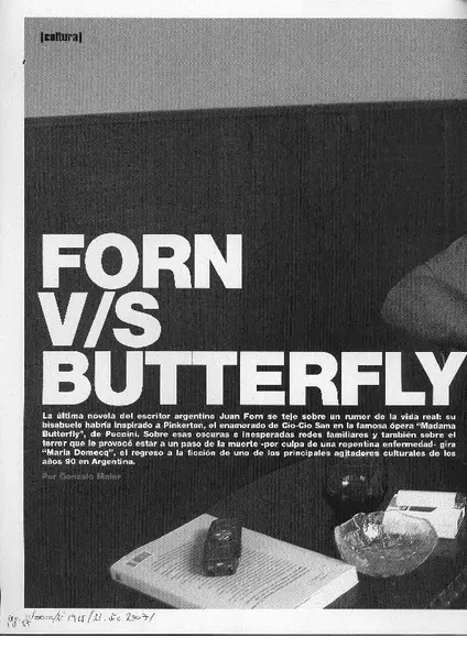 Forn vs butterfly  [artículo] / Gonzalo Maier.