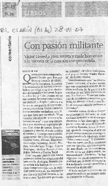 Con pasión militante  [artículo] Gloria Milesi.