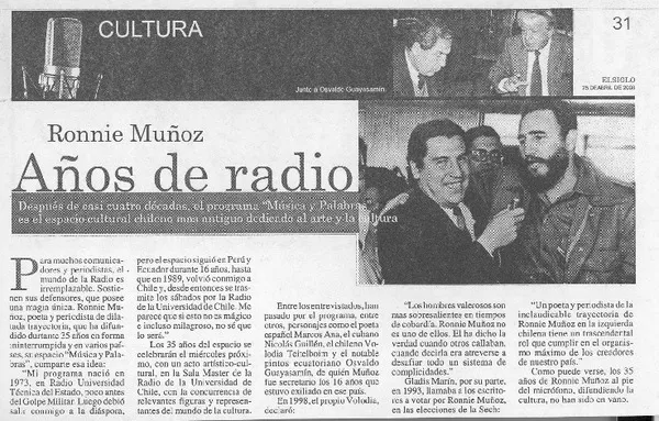 Años de radio  [artículo].