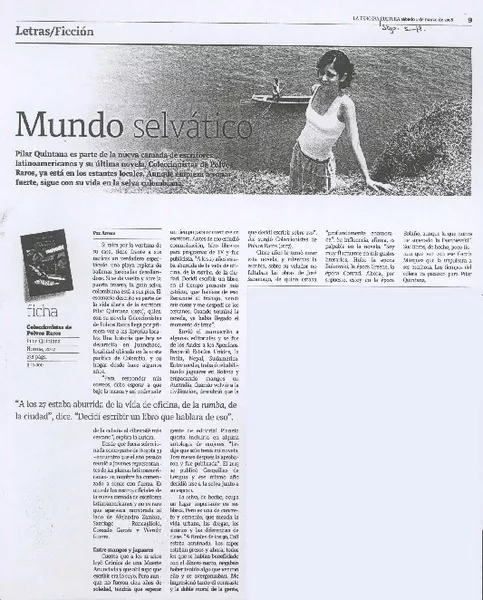 Mundo selvático  [artículo]Paz Arrense.