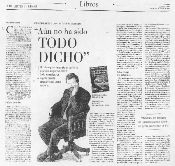 Aún no ha sido todo dicho  [artículo] Gastón Soublette.