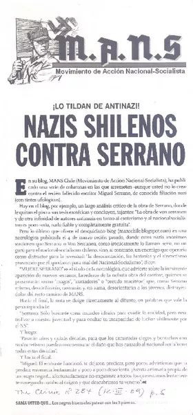 Nazis shilenos contra Serrano  [artículo].