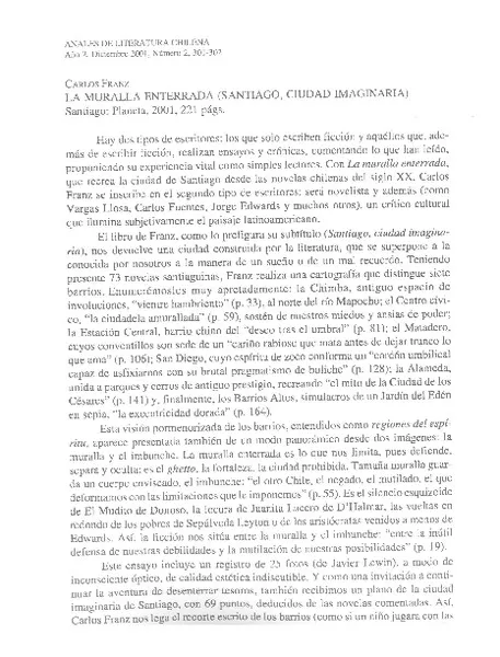 La muralla enterrada  [artículo] Rodrigo Cánovas.