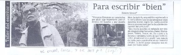 Para escribir "bien"  [artículo]