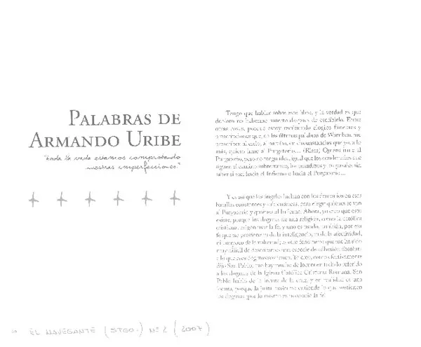 Palabras de Armando Uribe  [artículo].