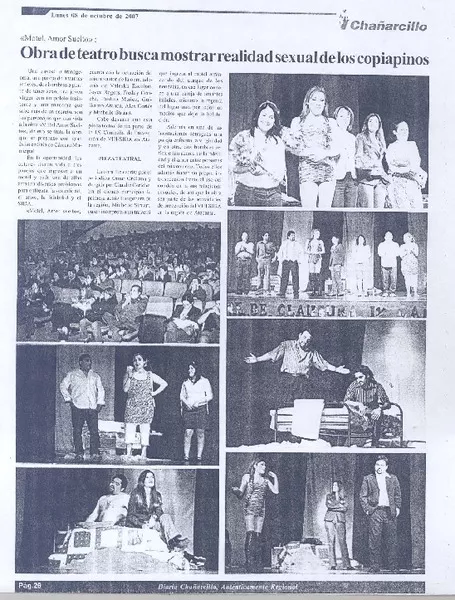 Obra de teatro busca mostrar realidad sexual de los copiapinos  [artículo]