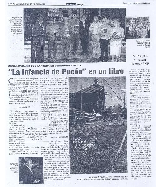 "La infancia de Pucón" en un libro  [artículo]