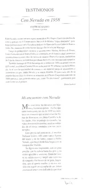 Con Neruda en 1958  [artículo] Edith Scandro.