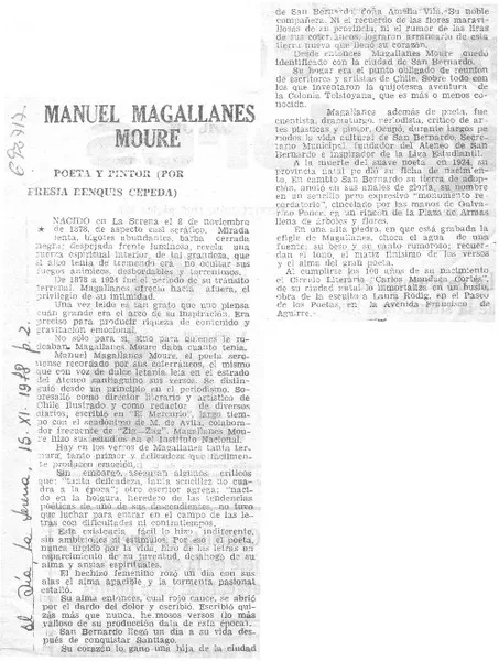 Manuel Magallanes Moure  [artículo] Fresia Benquis Cepeda.