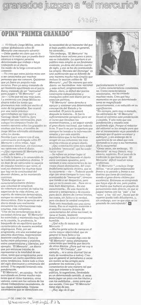 Opina "primer granado" : [Entrevista] [artículo]