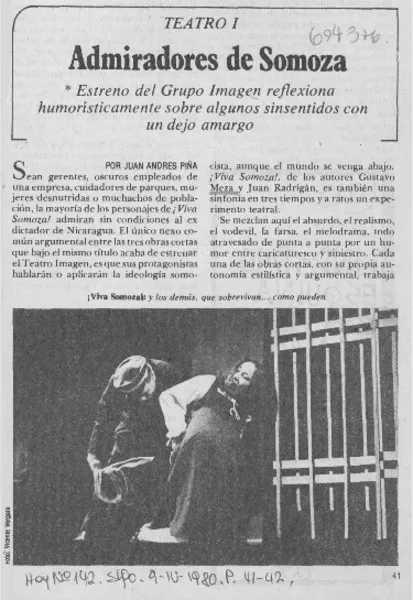 Admiradores de Somaza.  [artículo]