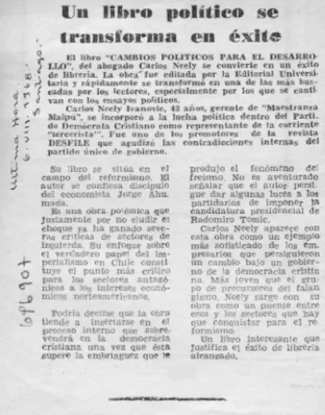 Un Libro político se transforma en éxito.  [artículo]