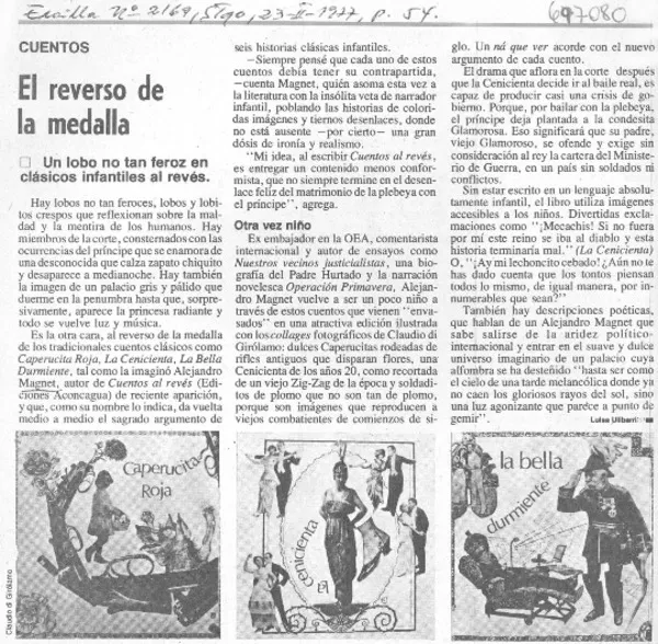 El reverso de la medalla  [artículo] Luisa Ulibarri.