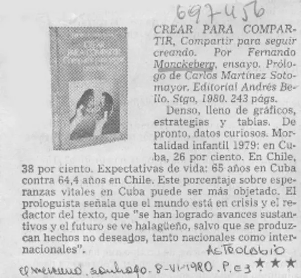 Crear para compartir, compartir para seguir creando.  [artículo]
