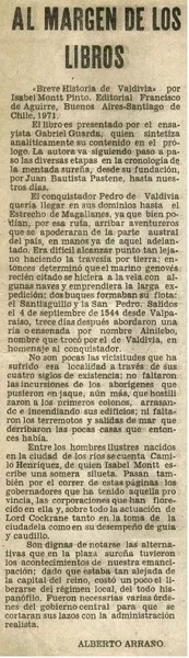 "Breve historia de Valdivia"  [artículo] Alberto Arraño.