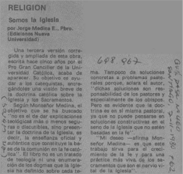 Somos la iglesia  [artículo]