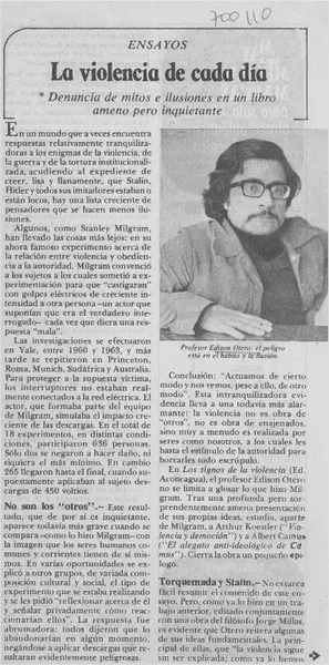 La violencia de cada día.  [artículo]