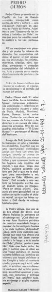 Pedro Olmos  [artículo] Magali Daudet Proust.