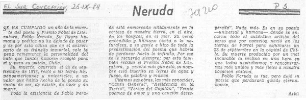 Neruda  [artículo] Ariel.