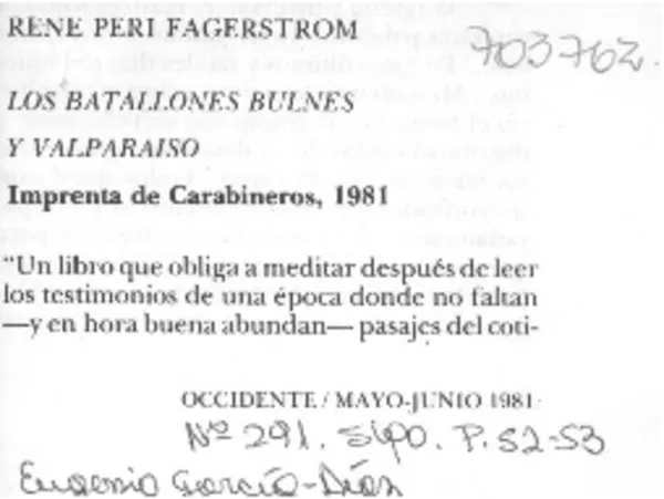 Los batallones Bulnes y Valparaíso  [artículo] Eugenio García-Díaz.