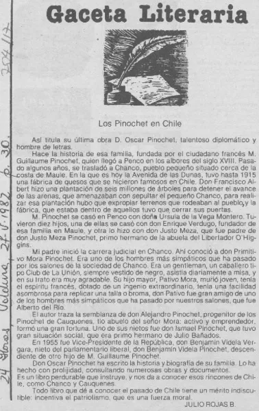 Los Pinochet en Chile  [artículo] Julio Rojas B.
