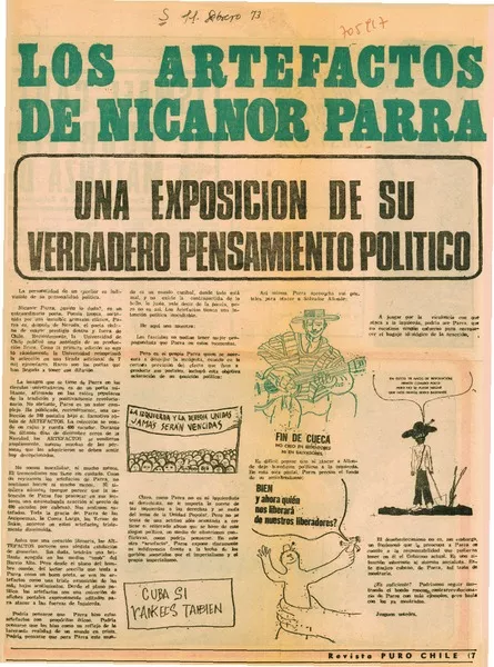 Los artefactos de Nicanor Parra.  [artículo]