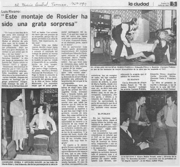 "Este montaje de Rosicler ha sido una grata sorpresa".  [artículo]