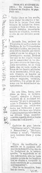 Drogas y antipsiquiatría  [artículo] V.M.